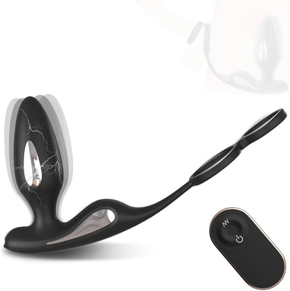 E-stim Anal Vibrator Penisringe Prostata Stimulator mit 9 Vibration & 5 Elektroshockmodi