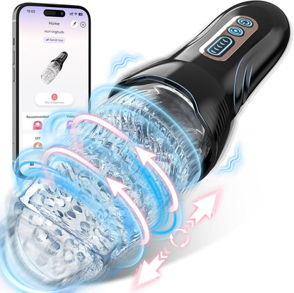 Automatischer Masturbator Penis Stroker mit 5 Stoß & Rotationsmodi & 10 Vibrationsmodi