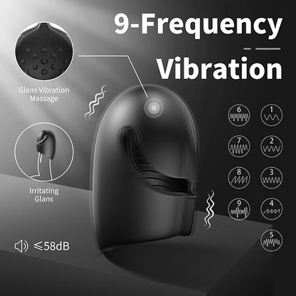 Automatischer Penisvibrator Glans Trainer Stimulator mit 9 Kraftvollen Vibrationsmodi