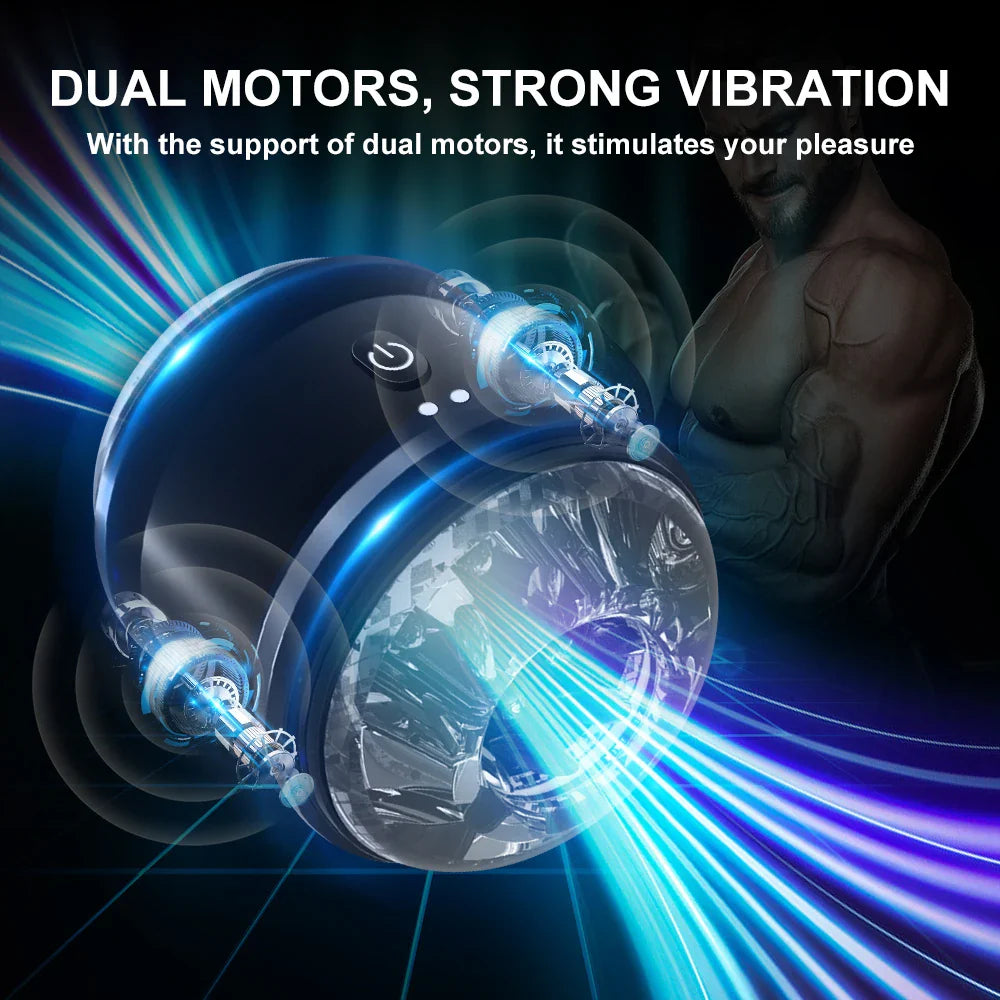 Offener Elektrischer Penistrainer Glans Stimulator Masturbatoren mit 10 Vibrationsmodi