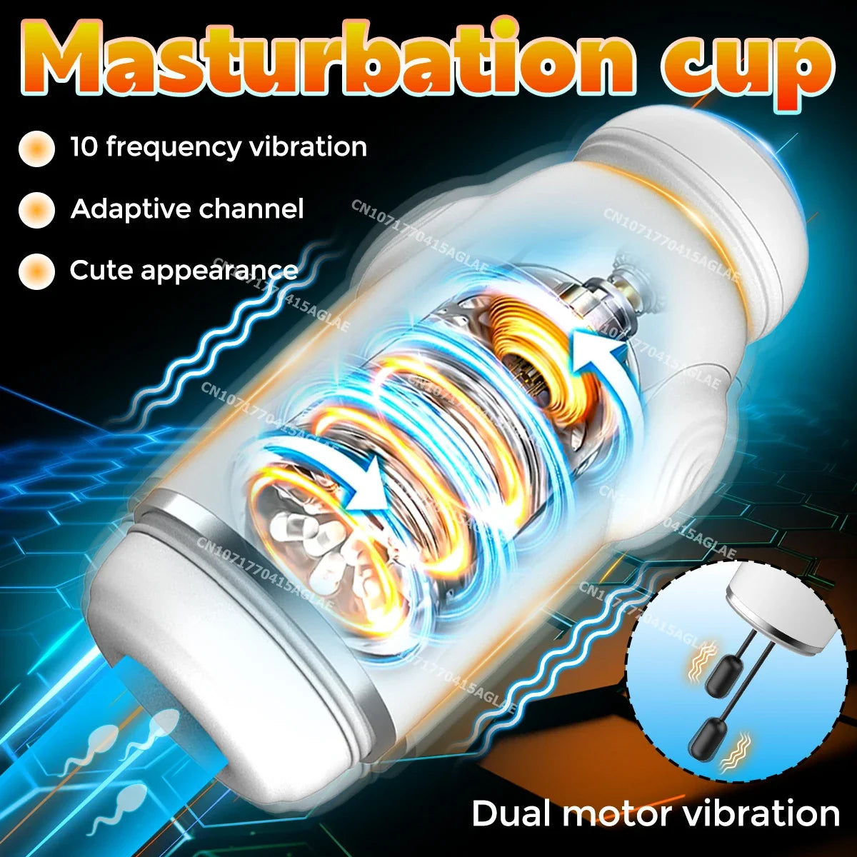 Automatischer Masturbator Penis Stroker Blowjob mit 10 Schwingungsmodi