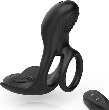 3 IN 1 Penis Trainer Vibrator Cockring Testicles Stimulator mit 10 Vibrationsmodi