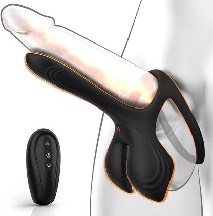 3 IN 1 Doppelter Penisringe Klitorisstimulator G-Punkt Vibrator mit 10 Modi
