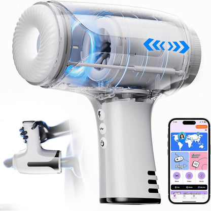 Abnehmbar Elektrischer Masturbator Sexmaschine Stroker mit 4 Stoß & Vibrationsmodi