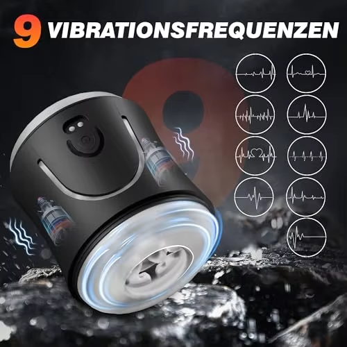 Elektrische Penistrainer Vibrator Stroker Trainingsgerät Masturbatoren mit 9 Vibrationsmodi