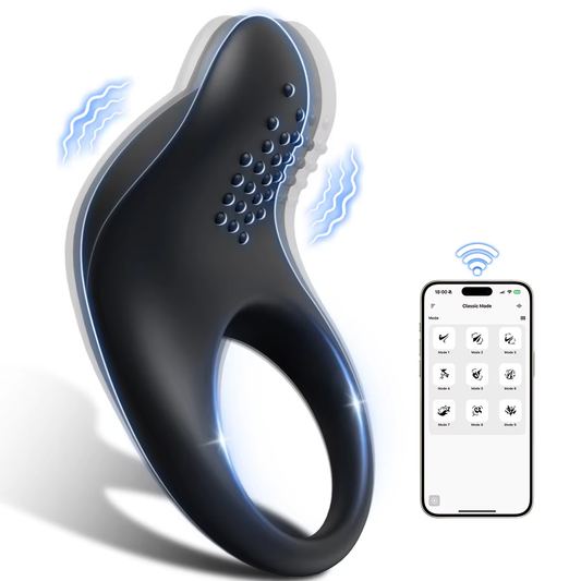 APP-Steuerung Vibrierender Penisring Stimulator mit 9 Schwingungsmoden