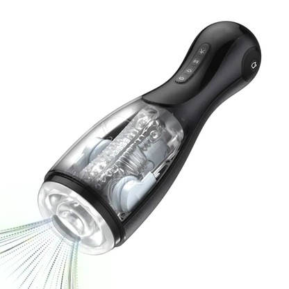 Automatischer Masturbator Stroker Penispumpe mit 3 Quetsch & 3 Saug & 10 Vibrationsmodi