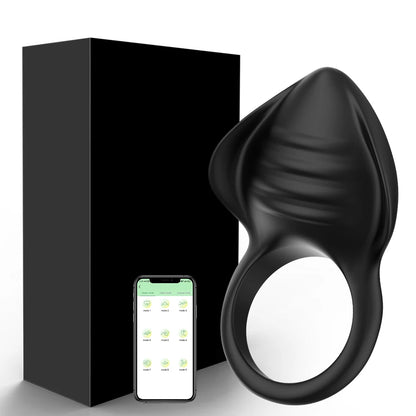 App-gesteuerter Cock Ring Penis Vibrator mit 9 Vibrationsmodi