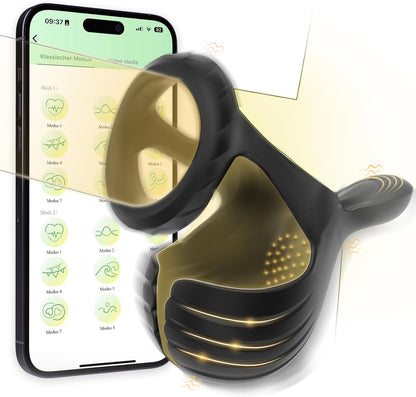 Hodentrainer Cock Ring Penistrainer Vibrator mit 10 Vibrationsmodi