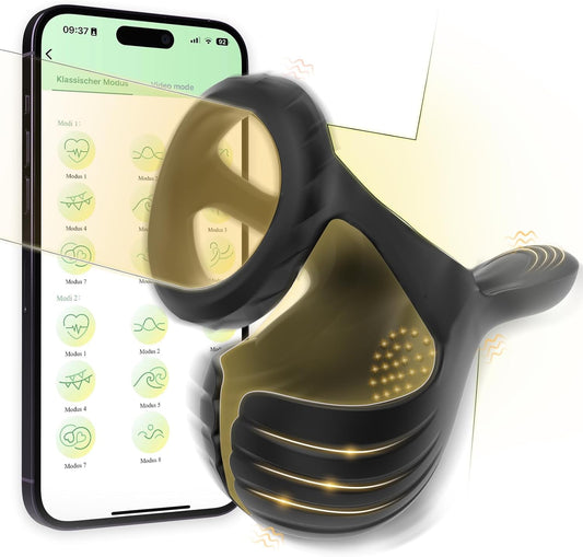 Hodentrainer Cock Ring Penistrainer Vibrator Massagegerät mit 10 Vibrationsmodi