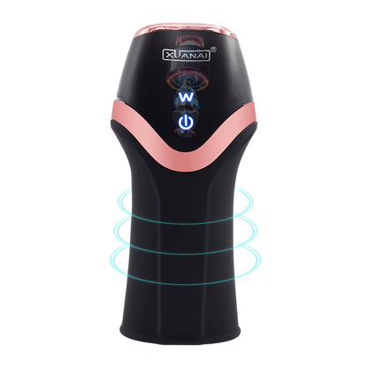 Eichelstimulator Penistrainer Vibrator mit 12 Vibrationsmodi & 6 Saug & Rotationsmodi