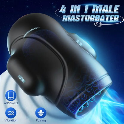 4 IN 1 Penis Trainer Eichel Stimulator Blowjob Masturbator mit 10 Bieten & 10 Vibrations