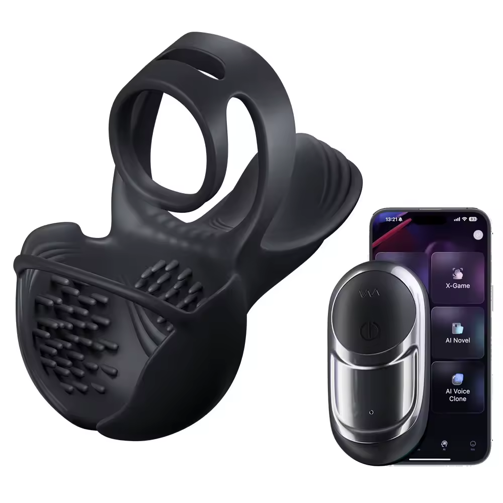 360° Hoden Vollabdeckungsstimulator Penistrainer Vibrator mit 9 Vibrations & Heizmodi