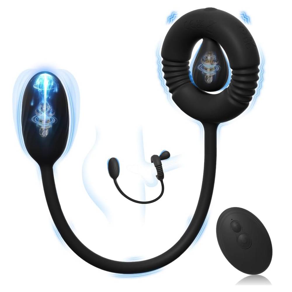 3 IN 1 Penisring Prostatamassagegerät Analvibrator Stimulator mit 10 Vibrationsmodi