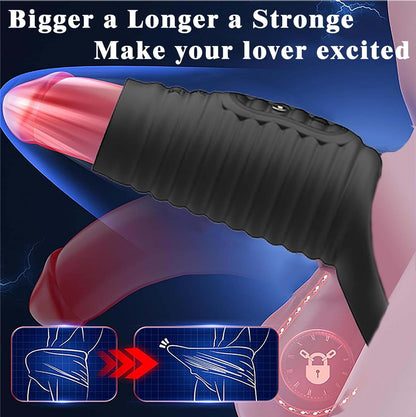 Penisring Vibrator Stimulator Penishülle Penismanschetten mit 10 Vibration