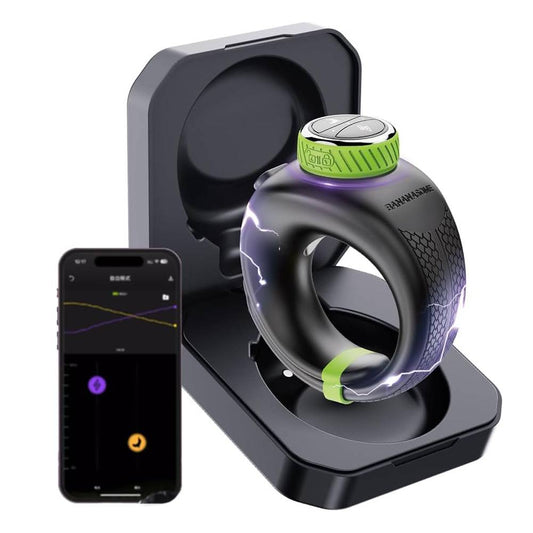 E-stim Penistrainer Vibrator Cockring Masturbatoren mit 10 Vibrationsmodi & 6 Strommodi