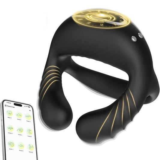 Dehnbar Cock Ring Penistrainer Vibrator mit 10 Vibrationsmodi