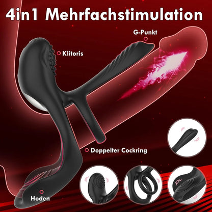 3 IN 1 Paare Vibrator Penisringe Erektion Stimulator mit 10 Vibrationsmodi