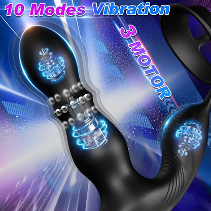 Prostata Massagegerät Rollender Analplug mit 10+10 Leistungsstarken Stimulationsmodi