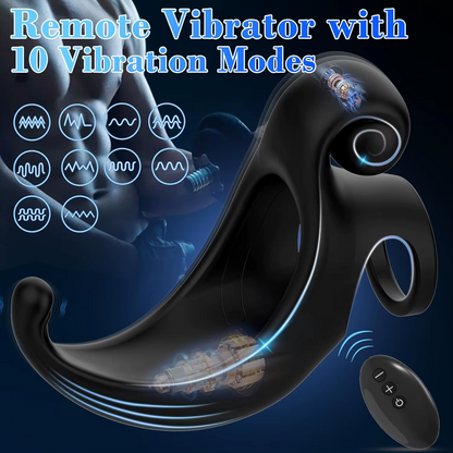 3 IN 1 Elektrischer Penistrainer Vibrator Cockring mit 10 Leistungsstarke Vibrationsmodi