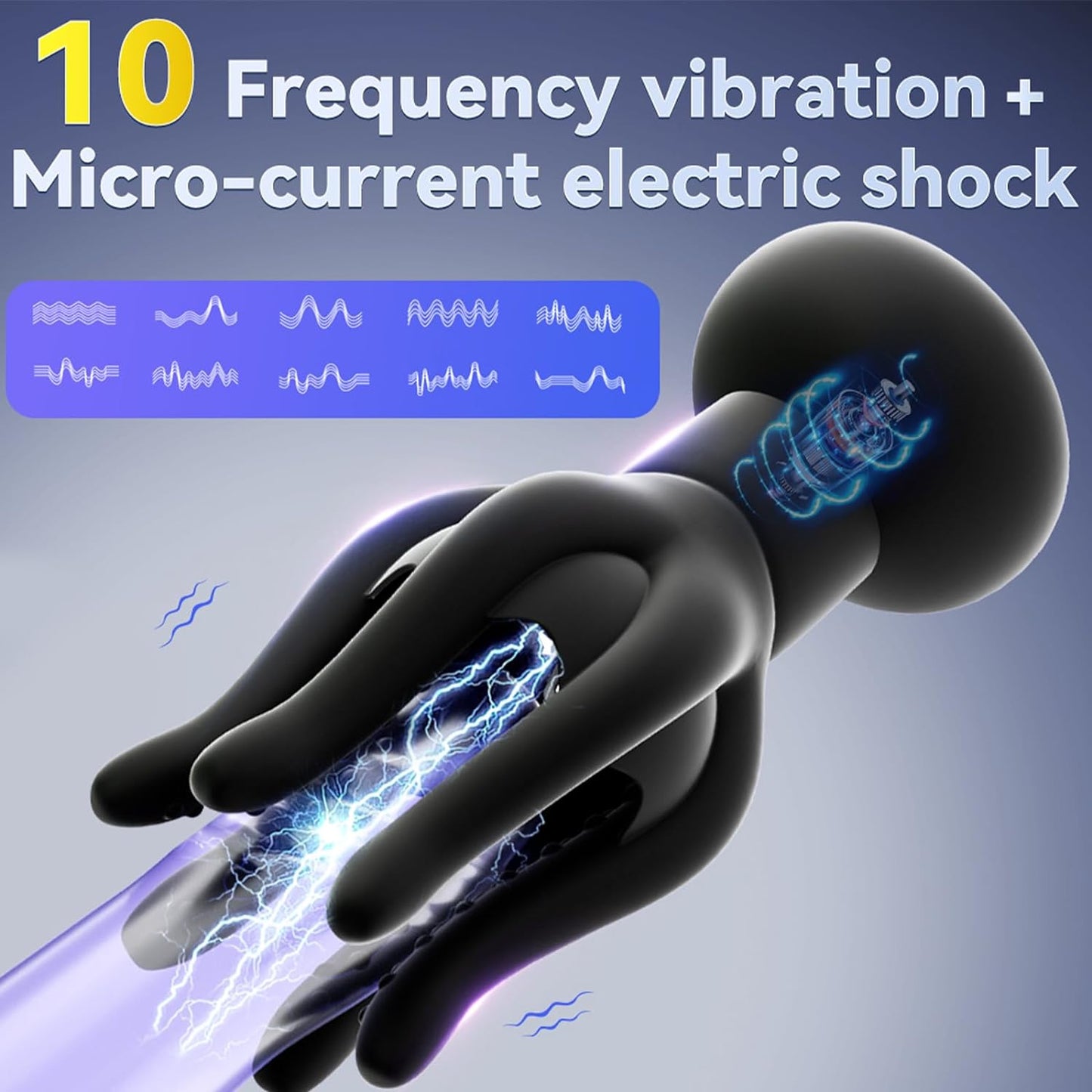 Elektro Schock Eichel stimulator Penis Trainer Massager Vibrator mit 10 Vibrierenden Modi