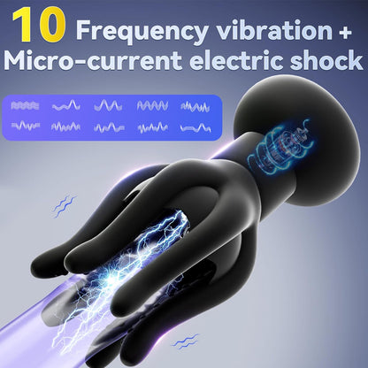 Elektro Schock Eichel stimulator Penis Trainer Massager Vibrator mit 10 Vibrierenden Modi