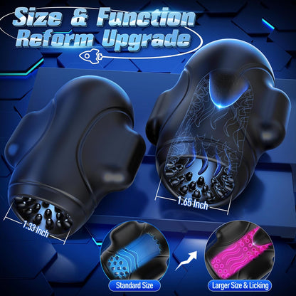 4 IN 1 Penis Trainer Eichel Stimulator Blowjob Masturbator mit 10 Bieten & 10 Vibrations