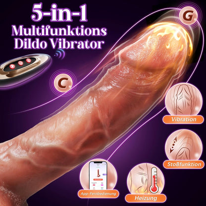 KI-interaktiven Dildo Vibrator Analvibratoren mit 9 Stoßfunktions