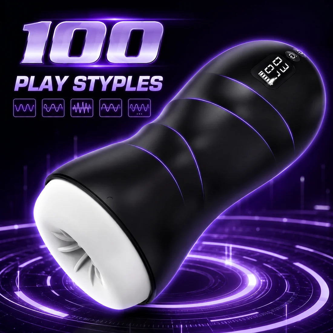 Automatischer Masturbator Blowjob Maschine Penis Stroker mit 100 Play Styples