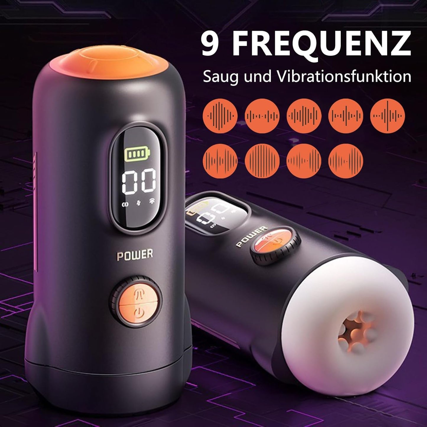 Automatischer Saug Masturbator Penis Trainer Blowjob Maschine mit 9 Vibrationsmodi