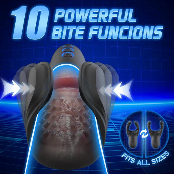 3 IN 1 Penistrainer Vibrator Trainingsset Masturbatoren mit 10 Beiß- und Vibrationsmodi