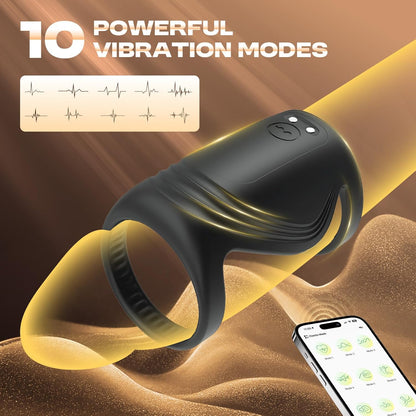 2 IN 1 Elektrischer Penistrainer Vibrator Masturbator mit 10 Kraftvollen Vibrationsmodi