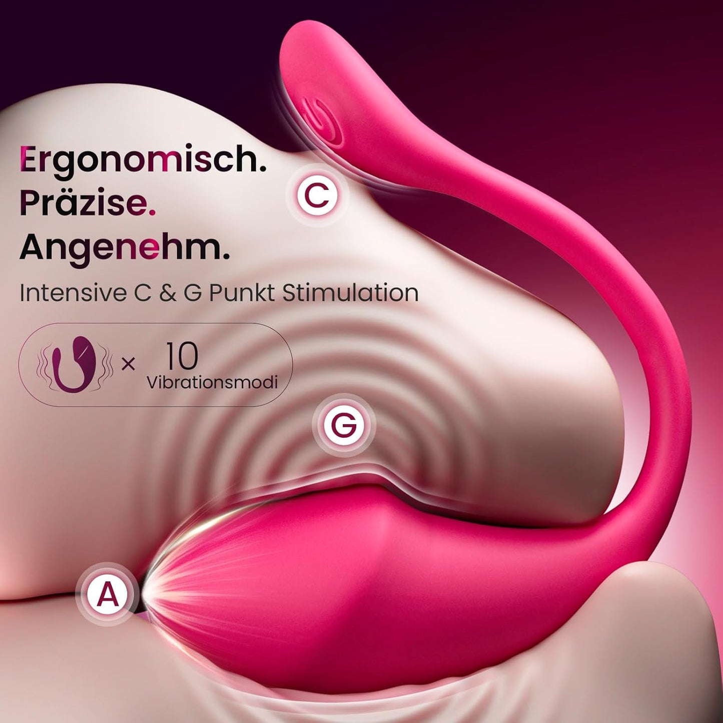 KI-Sync Vibrator Klitoris Stimulator mit 10 Vibration Modi