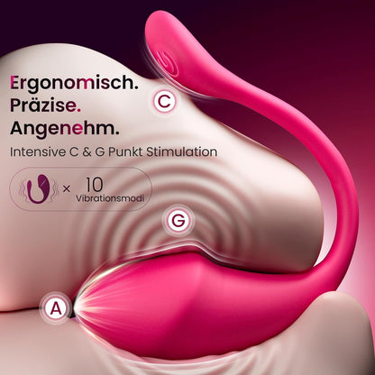 KI-Sync Vibrator Klitoris Stimulator mit 10 Vibration Modi