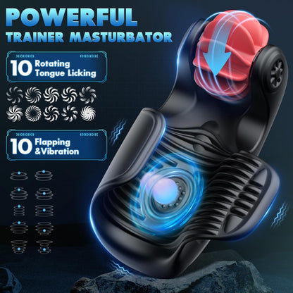 Elektrische Penistrainer Stroker Blowjob Masturbatoren mit 10 Vibrationsmodi
