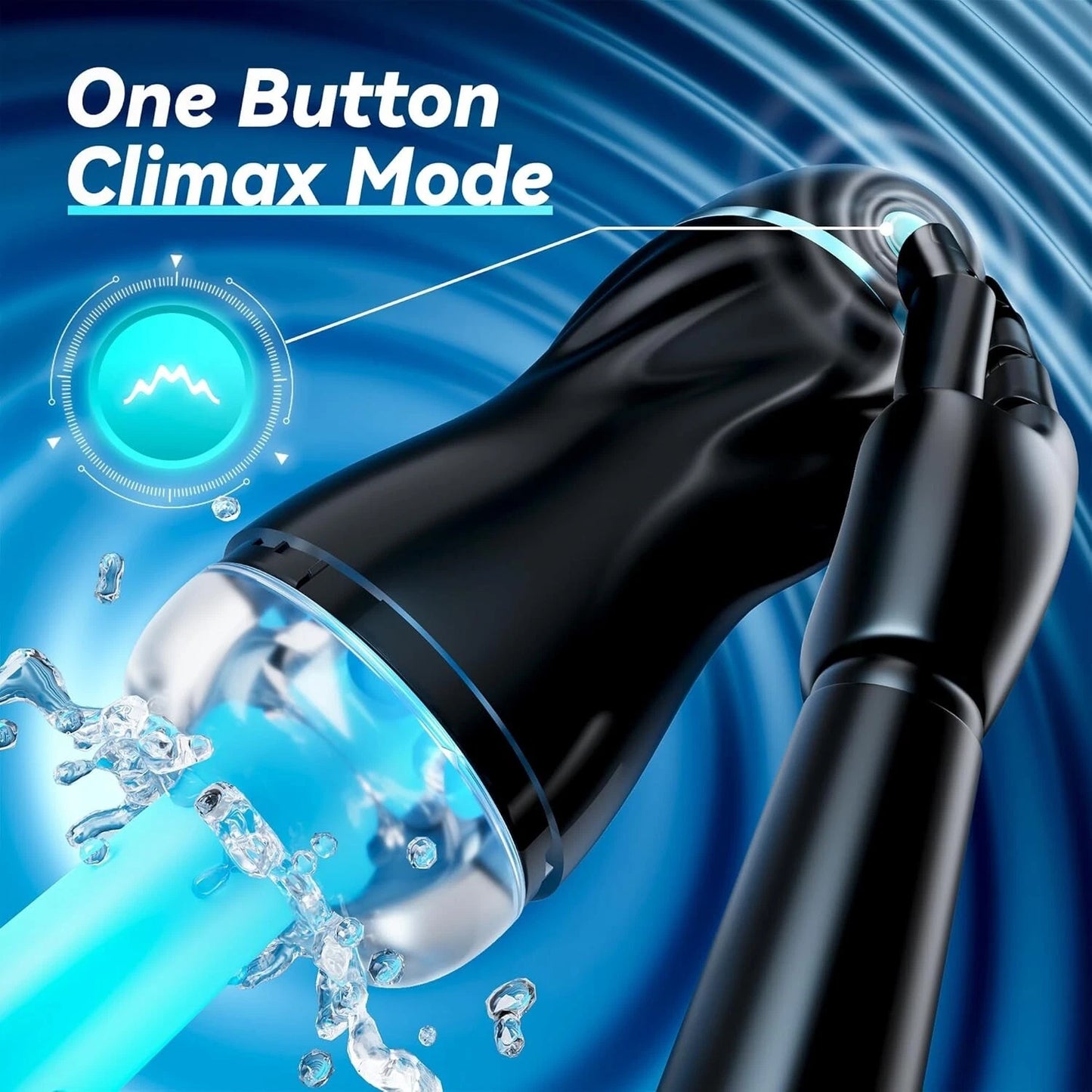 Elektrischer Masturbator Penisstimulator Vibrator mit 7 Vibrations und 3 Saugmodi