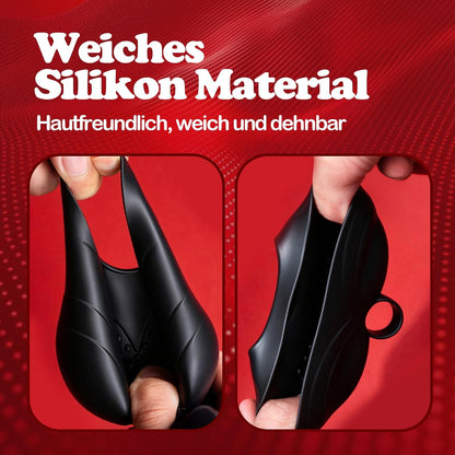Verstellbarer Penisringe Hodensack Tasche Eichelvibrator mit 10 Vibrationsfunktion