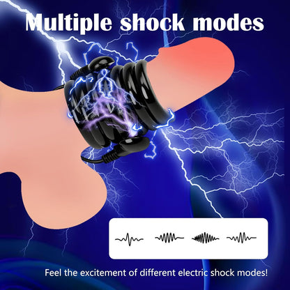 Elektroschock Hodenspielzeug Keuschheit BDSM mit 4 Vibrationsmodi