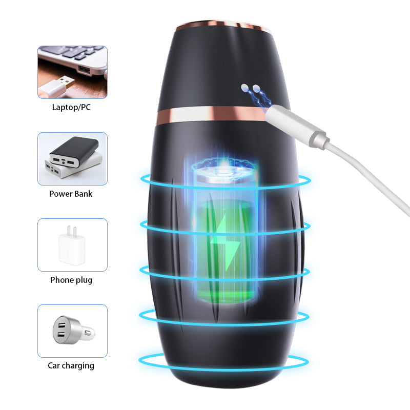 Automatisches Masturbationsgerät Penis Trainer mit Teleskop & Saug & Klemmmechanismus