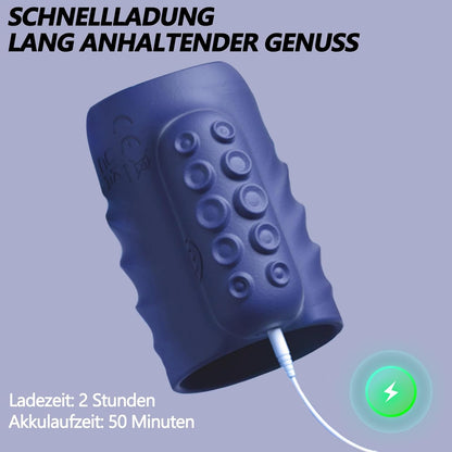 Penistrainer Vibrator Cockring Penishülle Stimulator mit 10 Vibrationsmodi und Fernbedienung