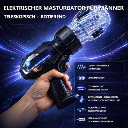 Elektrischer Masturbator Stroker Blowjob Sexmachine mit 10 Teleskop & 10 Rotation