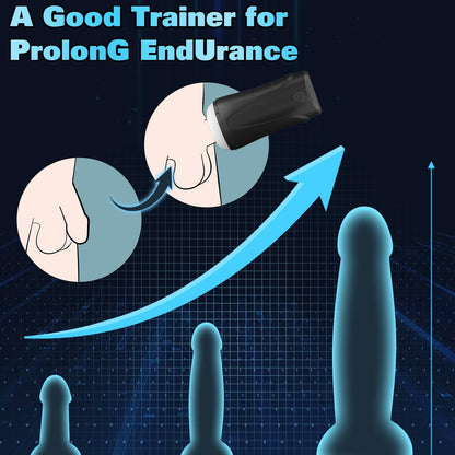 Elektrischer Masturbator Penis Trainer mit 2 Verbesserten Motoren & 10 Vibrationsmodi