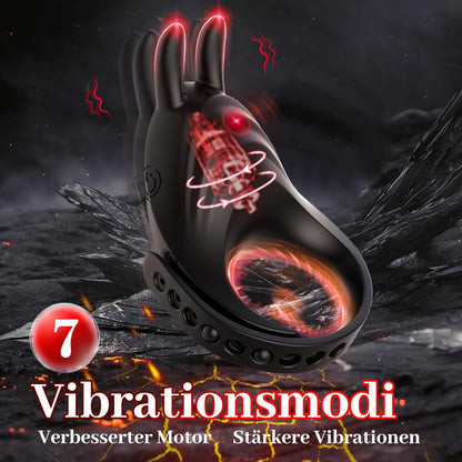 Rabbit Vibrator Penis Trainer Stimulator Cock Ring mit 7 Vibrationsmodi