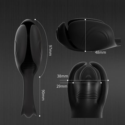 2 IN 1 Elektrische Cup Masturbator Penistrainer Massagegerät mit 10 Vibrationsmodi