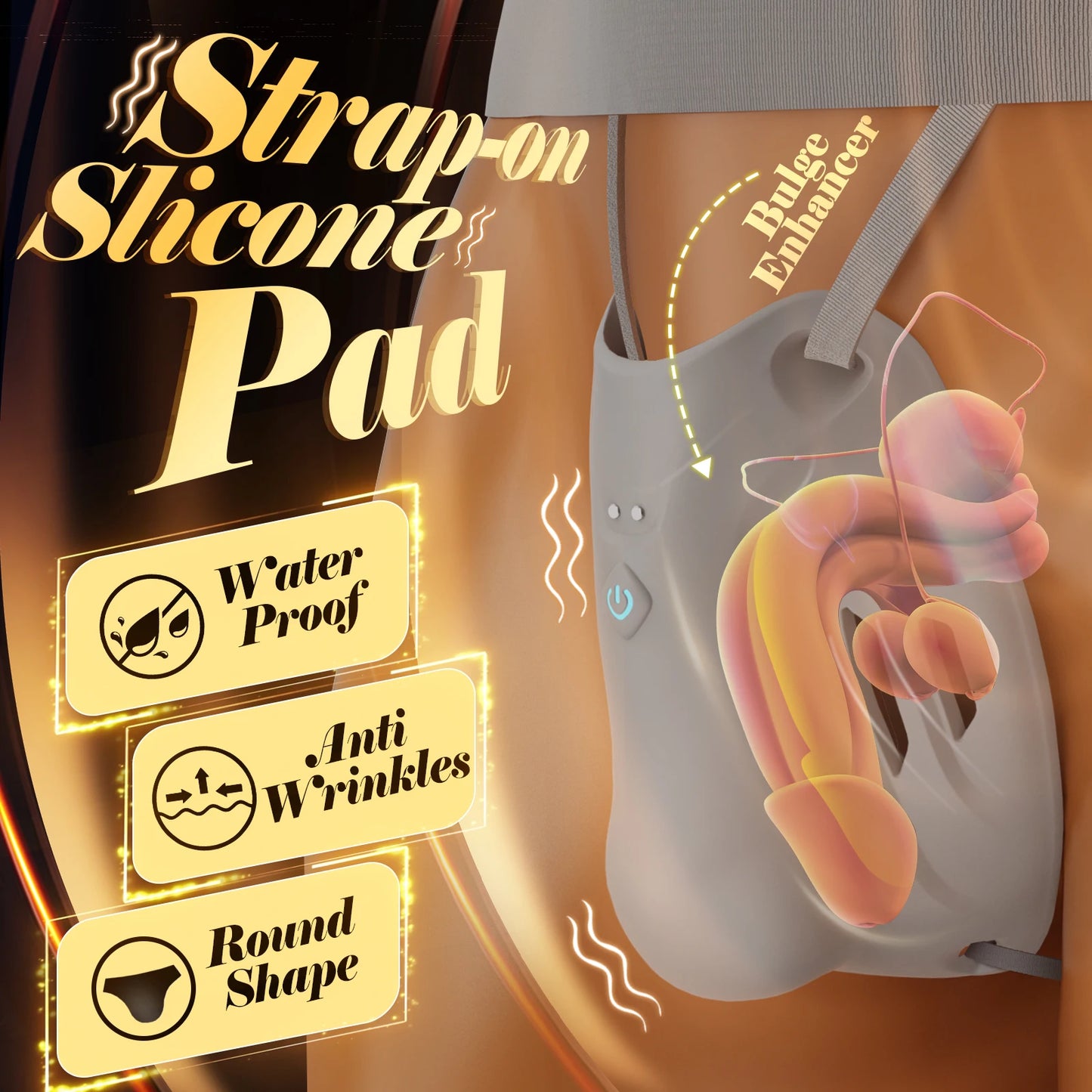 APP-Fernbedienung Masturbator Vergrößerter Hoden Booster mit 9 Vibrationsmodi