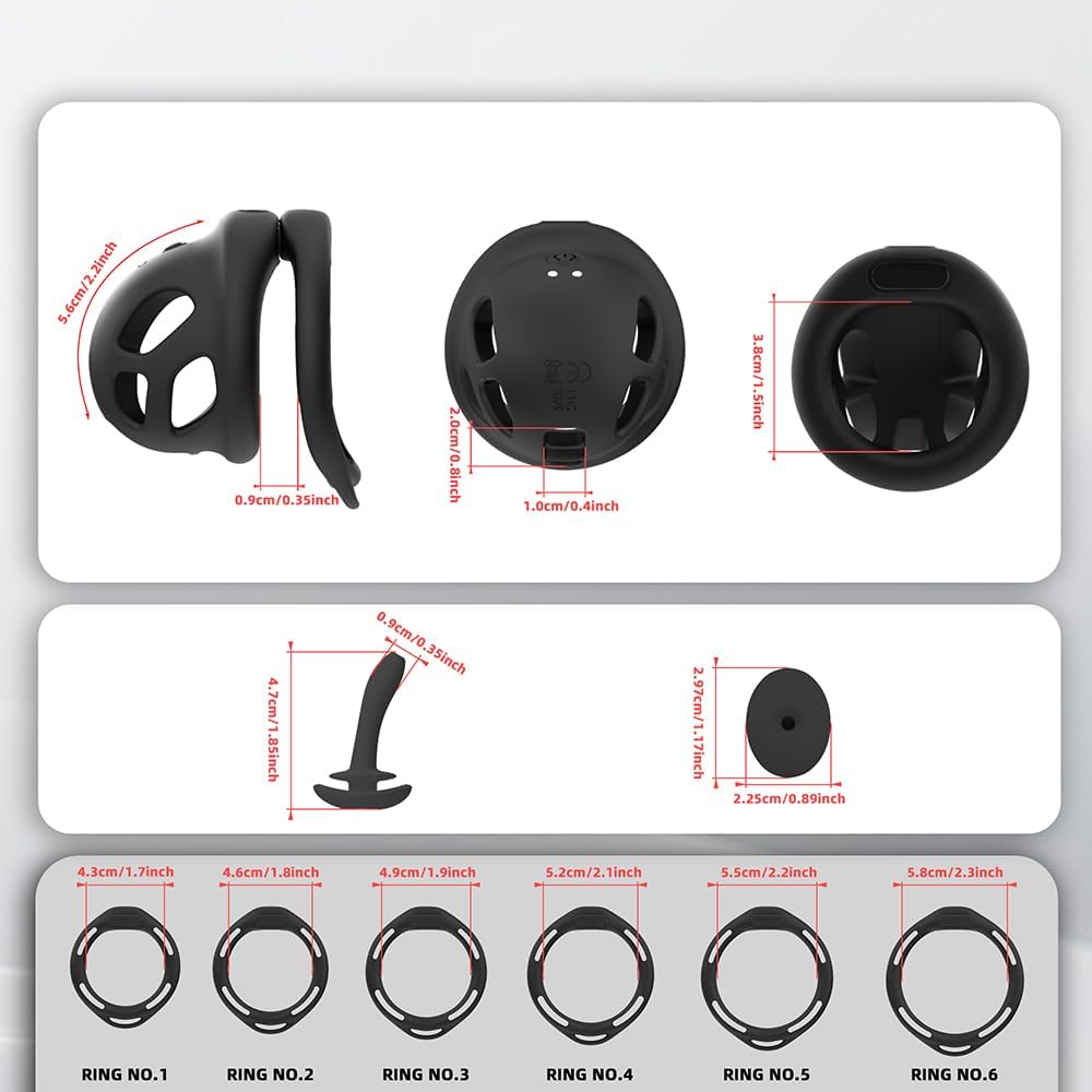Vibrierender Peniskäfig Chastity Cage Keuschheitskäfig Harnröhrenschlauch mit Mehrere Vibrationsmodi