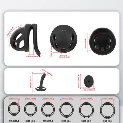 Vibrierender Peniskäfig Chastity Cage Keuschheitskäfig Harnröhrenschlauch mit Mehrere Vibrationsmodi