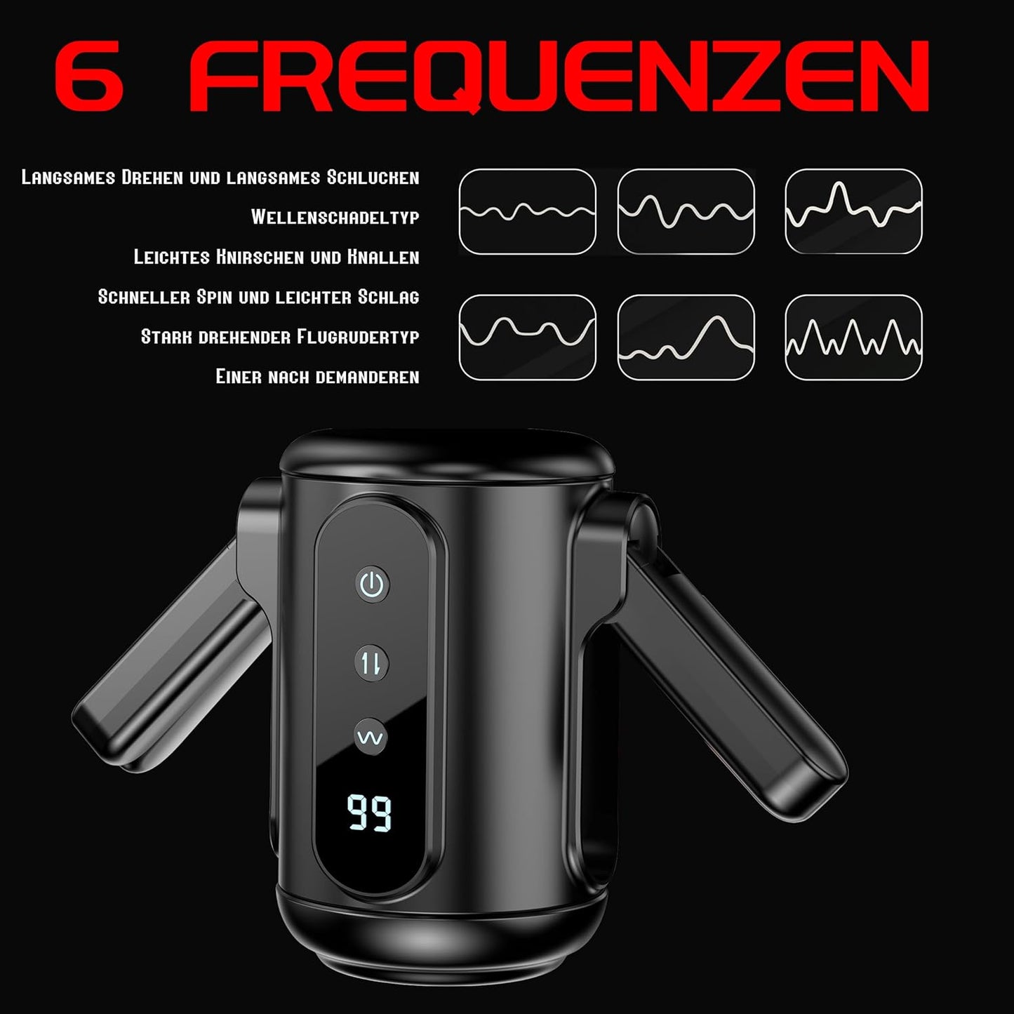 Automatischer Masturbator Penistrainer Stroker Blowjob mit 9 Frequenzen