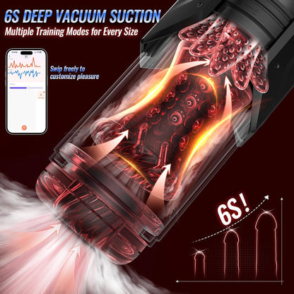KI-Synchronisierung Automatischer Masturbator Blowjob mit 7 Saug & Stoß & Rotations & Leckmodi