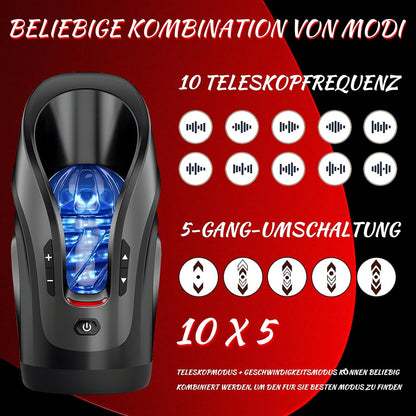 Cannon King Mini Elektrischer Masturbator Cup mit 10 Stoßmodi und 10 Geschwindigkeitsstufen